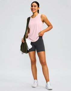 Camiseta sin mangas premium para mujer, de algodón acanalado, estilo casual, ajustada, transpirable, para verano, espalda cruzada, para gimnasio, yoga, entrenamiento, top corto - Product Image 5