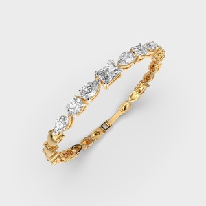 Pulsera de Diamantes Cultivados en Laboratorio con Múltiples Formas en Oro Blanco/Rosa/Amarillo de 14 Quilates - Product Image 4