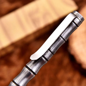 Bolígrafo de Rodillo de Acero de Damasco Hecho a Mano, Instrumento de Escritura Ejecutivo Premium para Reuniones de Oficina y Regalos - Product Image 3
