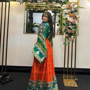 ชุดเดรสอัฟกันคุชีคุณภาพสูง สีและขนาดตามสั่ง ชุดอัฟกานี คอสูง แขนยาว ปักลายหนัก ชุดแต่งงานสำหรับผู้หญิง - Product Image 5
