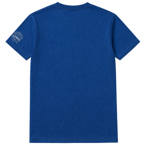 T-shirt en chenille Zeta Phi Beta bleu pour femme, lettres grecques brodées, col rond, tenue décontractée et élégante de qualité supérieure - Product Image 2