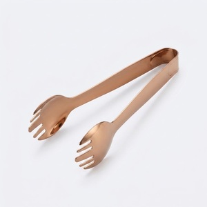 Gold Stainless Steel Ice <b>Tongs</b> Mini Sugar <b>Tongs</b> With Teeth Serrated Food <b>Serving</b> Clip For Bar Cocktail Party Wedding Hotel - Product Image 3