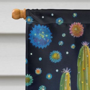 Reine nuit multicolore Cactus nuit décoratif cour bannière grand porche manches pôle tenture murale Polyester maison taille illustration - Product Image 3