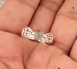 Wholesale Handcrafted Moonstone <b>Finger</b> <b>Ring</b> for Women - Trendy Bohemian Stackable Gemstone <b>Ring</b> Wedding February - Product Image 3