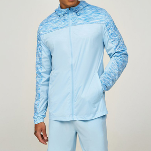 Wholesale Custom Lightweight Half Sleeve Hooded Casual Solid Unisex 3 Piece Front Zip Top <b>Workout</b> Sportswear - Product Image 3