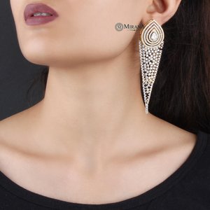Fashion Earrings Designer V-Shaped Cocktail Earrings - Product Image 4