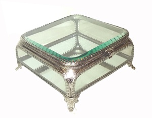 Iron and Glass Hexagon Luxury Portable 6 Inch Gift Box for Jewelry <b>Storage</b> - Product Image 2