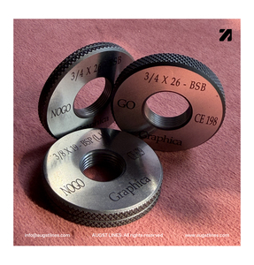 Calibradores GO/NOGO: Calibrador de Anillo para Roscas BSP | Proveedor ISO | Serie G BSP | Serie R Rc Rp | Conector Cónico BSPT GO NOGO | Juego de Calibres Externos para Anillos Roscados - Product Image 5