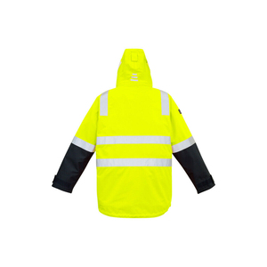 เสื้อแจ็คเก็ตนิรภัยสะท้อนแสง LED กันน้ำสำหรับงานกลางคืน  รุ่นขายดีที่สุด ปรับแต่งโลโก้ได้ ผลิตจากโพลีเอสเตอร์ เหมาะสำหรับงานฤดูหนาว - Product Image 2
