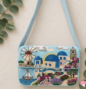Elegante Bolso de Hombro con Bordado de Hojas Verdes y Cuentas, para Fiestas, Eventos, Regalos, Bolso de Mano Moderno, Bolso Tipo Clutch, Accesorio de Moda para Mujer - Product Image 2