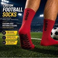 Chaussettes de football personnalisées à forte valeur ajoutée Chaussettes à prise en main d'usine Chaussettes antidérapantes