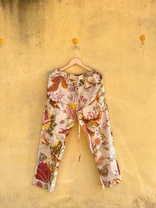 Conjunto de Pijama Floral de Algodón para Mujer, Manga Larga, Cuello Camisero, Estampado, Ropa de Dormir Informal, Cintura Media con Cordón Ajustable - Product Image 3