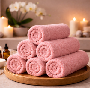 Serviettes de toilette en coton jacquard épais de haute qualité 300 GSM pour spa, salon et usage sportif - Écologiques, séchage rapide, super douces - Product Image 5