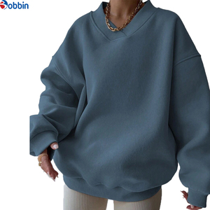 Sudadera con Capucha Holgada de Punto con Cuello en V para Mujer Tallas Grandes, Manga Larga, Transpirable, para Otoño, de Longitud Corta, la Más Vendida - Product Image 6
