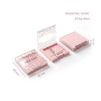 Palette de fards à paupières et de blush personnalisée avec étiquette privée, couvercle transparent carré, couleur personnalisée, plastique AB pour cosmétiques portables
