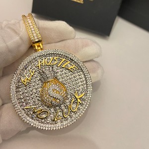 VVS Moissanite S925 <b>Silver</b> IGI Certified Diamond Pendants & <b>Charms</b> Iced Out Hip hop Gold Plated Diamond Money Bag Pendant - Product Image 6