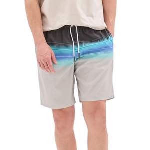 Shorts de bain floraux tropicaux foncés pour hommes, séchage rapide, avec logo personnalisé, vêtements de plage professionnels, maillots de bain - Product Image 3