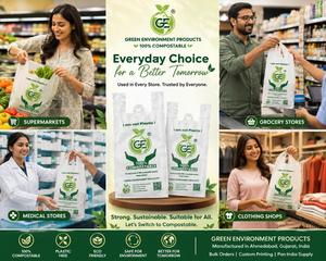 Sacs à main en W compostables 100 % sans plastique, sacs de courses écologiques, sacs d'emballage biodégradables pour les grossistes - Product Image 2