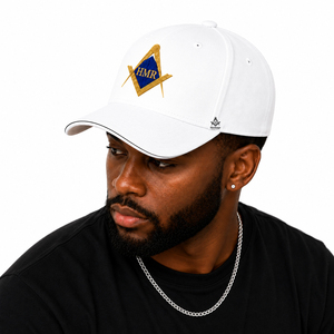 Casquette de baseball maçonnique pour homme, style héritage, avec outils croisés et équerre et compas, pour la fraternité et la confrérie, style grec - Product Image 1