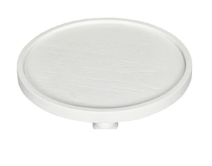 <b>White</b> <b>Round</b> Coffee <b>Table</b> Wooden End <b>Table</b> Turned Leg Accent <b>Table</b> Modern Living Room Furniture - Product Image 4