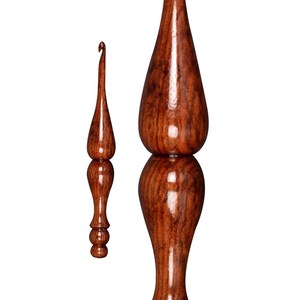 Juego de agujas de ganchillo de madera hechas a mano de alta calidad, agarre cómodo, diseño de madera natural por blossom craft india - Product Image 3