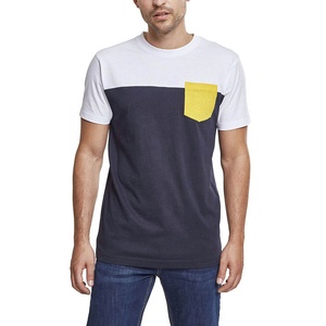 Wholesale 100% Cotton 220 240gsm Men Stylish T <b>Shirt</b> Men Summer Front Pocket <b>Color</b> Full Cotton Men T <b>Shirts</b> 2025 - Product Image 1