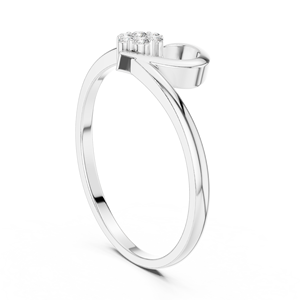 Anillo solitario minimalista de oro amarillo macizo de 14k con diamante redondo de talla brillante para mujer, ideal para compromiso, aniversario o regalo de boda. - Product Image 4