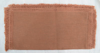 Serviette de table en lin avec bordure à franges faite à la main, style rustique bohème, linge de table tendance, réutilisable, écologique, serviette de table de luxe