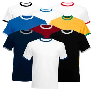 Promotion Sommer Männer leer Kurzarm o Hals 100% Baumwolle Ringer T-Shirt