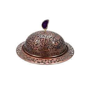 Cúpula para Servir Alimentos en Color Dorado Latón, Elegante Vajilla Metálica para Bodas, Fiestas, Eventos y Exhibición de Comidas Finas - Product Image 1