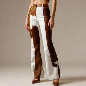 Pantalon en cuir véritable pour femme, tendance 2025, sur mesure, prix de gros, fabrication OEM 2026 - Product Image 3