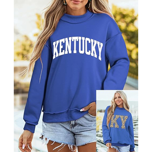 Sweat-shirt à col roulé personnalisé pour femme, idéal pour les universités, les sororités, les clubs de fitness, avec logo d'équipe appliqué, vêtements de sport universitaires 100% personnalisables - Product Image 2