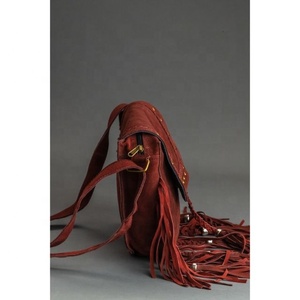 2024 Genuine Suede Leather Hobo Fringe Bag Custom High End Designer <b>Large</b> Purple Cow Leather Luxury <b>Purse</b> For Women Handbags - Product Image 3