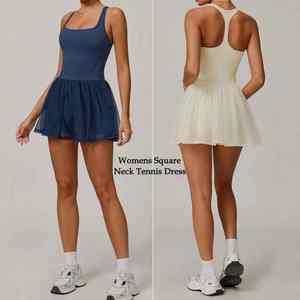 Falda pantalón de tenis para mujer, de alto rendimiento, con top, que absorbe la humedad, ajuste suave y ágil, para entrenamiento y partido. - Product Image 5