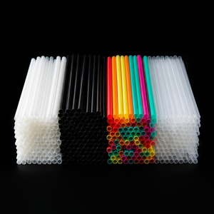 PP Black <b>Straws</b> Individually Wrapped Disposable Recyclable Plastic <b>Drinking</b> Tubes Heavy Duty Restaurant Party Supply - Product Image 6