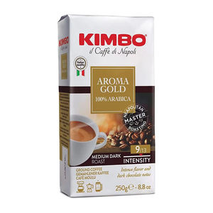 Café Italiano Original Kimbo Aroma Gold al por Mayor, 250g, Tueste Oscuro Intenso con Aroma Profundo y Cuerpo Rico - Product Image 1
