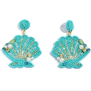 Best quality beaded embroidery <b>cuff</b> <b>earrings</b> Floral Beaded <b>Earrings</b> for women - Product Image 1
