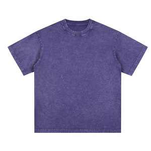 Camisetas al por mayor personalizadas con efecto desgastado por el sol, de algodón grueso, corte oversize, ropa OEM, camisetas con efecto desgastado por el sol - Product Image 1