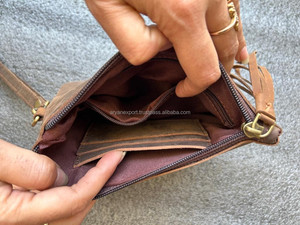 Petite pochette en cuir de vachette de qualité supérieure sangle courte en cuir fermeture de portefeuille sangle à fermeture éclair en cuir argent femmes sac à main - Product Image 6