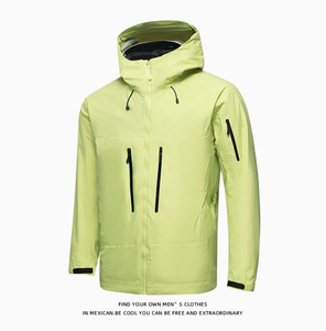 Veste d'extérieur imperméable à capuche coupe-vent à coque rigide 3 couches entièrement thermosoudée pour le sport, le trekking et le travail - Product Image 2