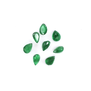 Émeraudes zambiennes naturelles calibrées en forme de poire 6x8mm, pierres précieuses facettées naturelles pour la création de bijoux, prêtes à l'emploi - Product Image 3