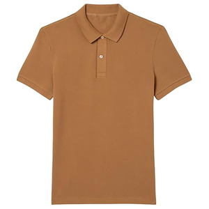 Polo de Manga Corta para Hombre, Color Marrón, Estilo Casual, Liso, Tejido Transpirable, Logotipo Personalizado, OEM, ODM Disponible - Product Image 4