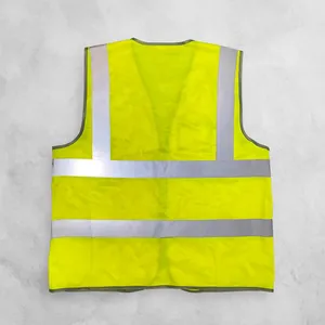Chaleco de Seguridad Unisex de Alta Visibilidad con Color Personalizable |   Ropa de Trabajo Reflectante con Cremallera, Impresión Serigráfica y Logotipo Personalizado - Product Image 2
