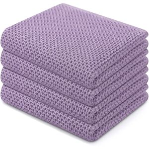 100% Cotton <b>Waffle</b> Weave Bath <b>Towel</b> Sets for Kitchen Dish <b>Towels</b> - Product Image 1