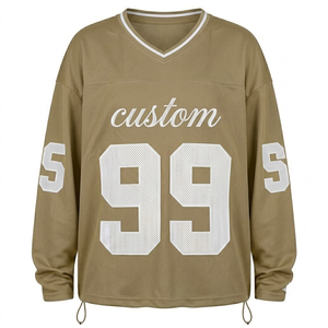 Camiseta de Fútbol Americano Personalizada de Manga Corta para Adultos, Ropa Deportiva de Equipo, Malla Transpirable, Estampada, de Alta Calidad, Corte Regular - Product Image 1