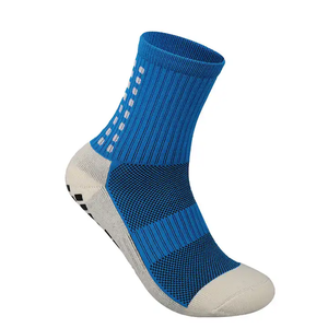 Chaussettes de sport unisexes en coton tricoté, respirantes et rembourrées, personnalisables, pour hommes, couleur unie, taille standard, vente en gros - Product Image 1
