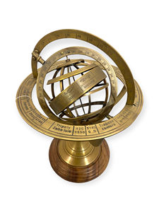 Esfera Armilar de Latón Antiguo Hecha a Mano – Decoración Clásica para Observatorio - Product Image 2