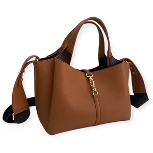 Latest Design Unique Elegant PU Material Zipper And Buckle Handbag Fashion For Women