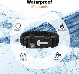 Pulsera de Supervivencia de Paracord con Brújula, Encendedor, Raspador - Equipo Táctico 550 para Acampar y Hacer Senderismo al Aire Libre para Hombres y Mujeres - Product Image 5