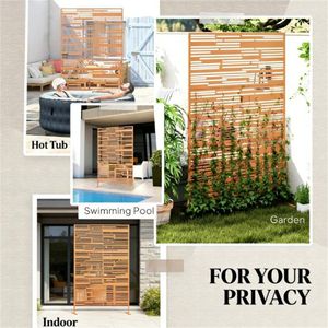 Schermo Decorativo per Privacy da Esterno Marrone, Pratico Divisorio per Ambienti - Product Image 3